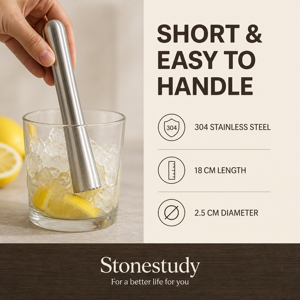 304 stainless steel cocktail muddler specifications and features