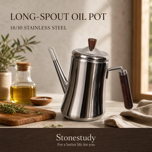18/10 stainless steel long-spout oil pot