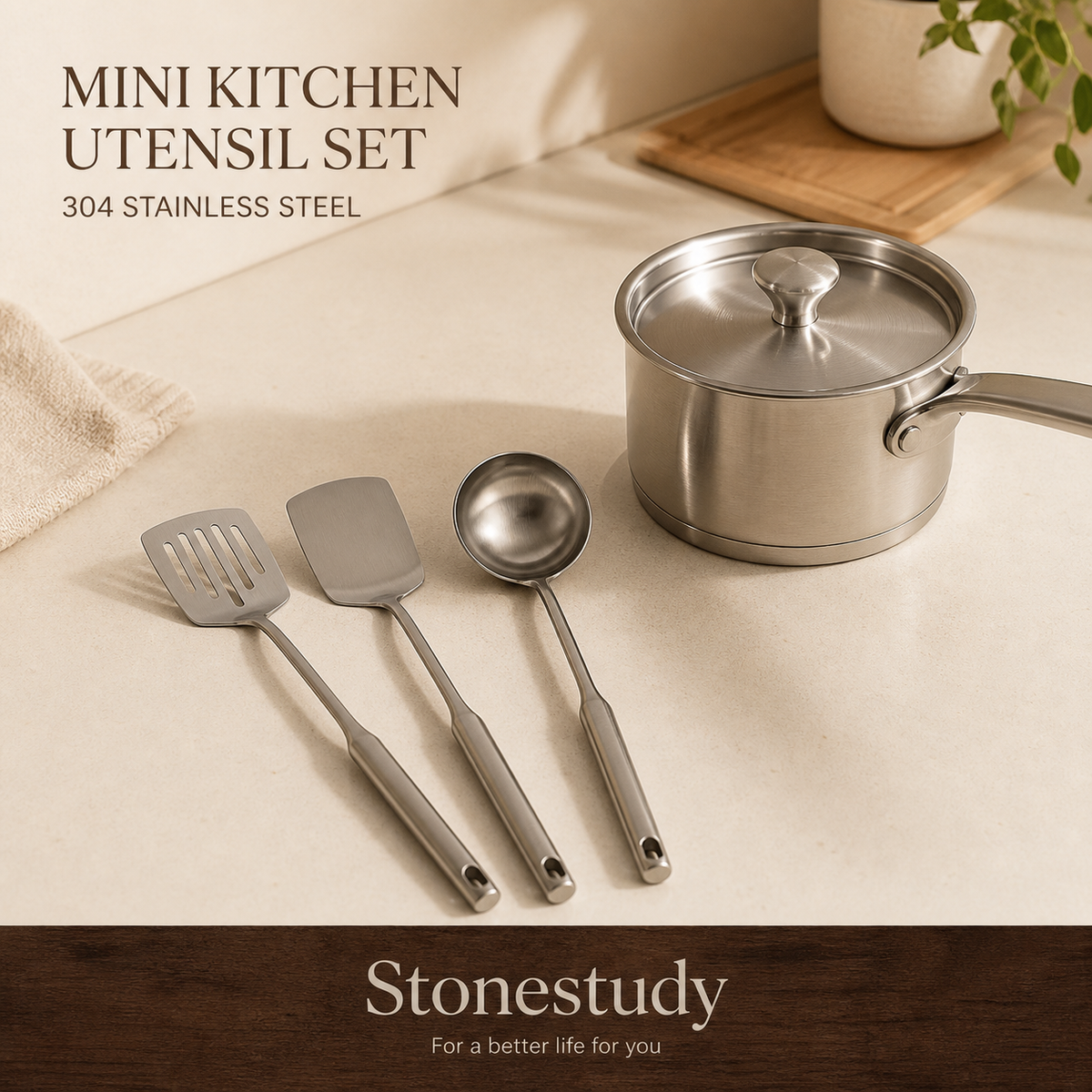 304 stainless steel mini utensil set
