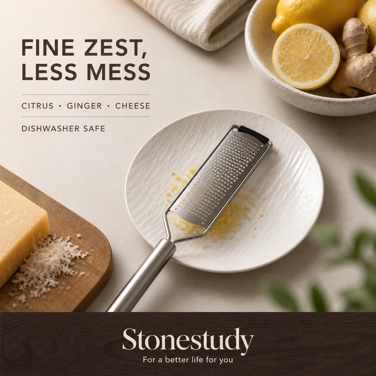 304 Stainless Steel Zester — product detail image