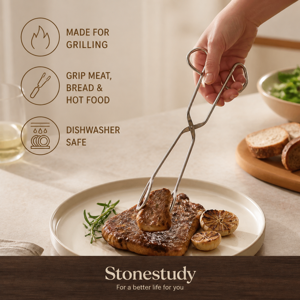 304 Stainless Steel Kitchen Tongs — product detail image