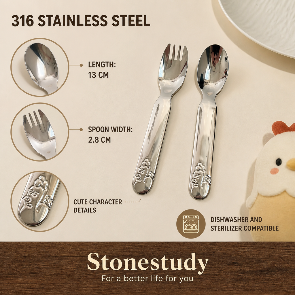 Kids spoon and fork specifications
