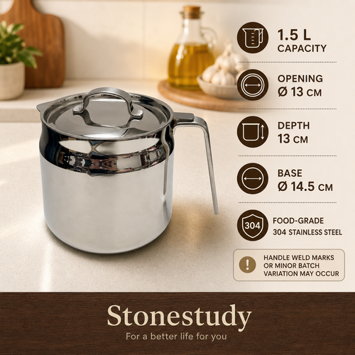 1.5L oil pot dimensions and material