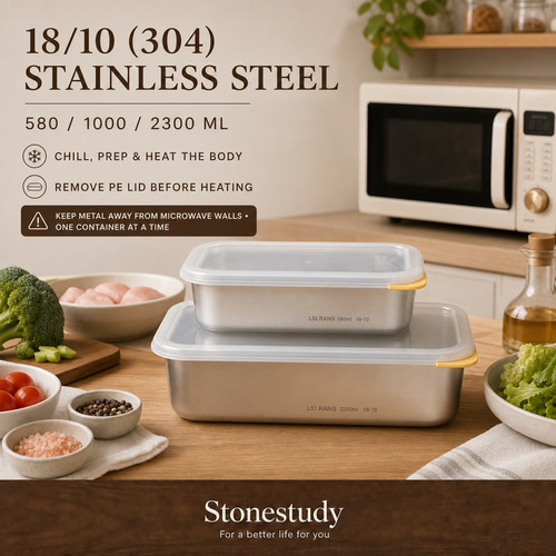 18/10 stainless food container hero