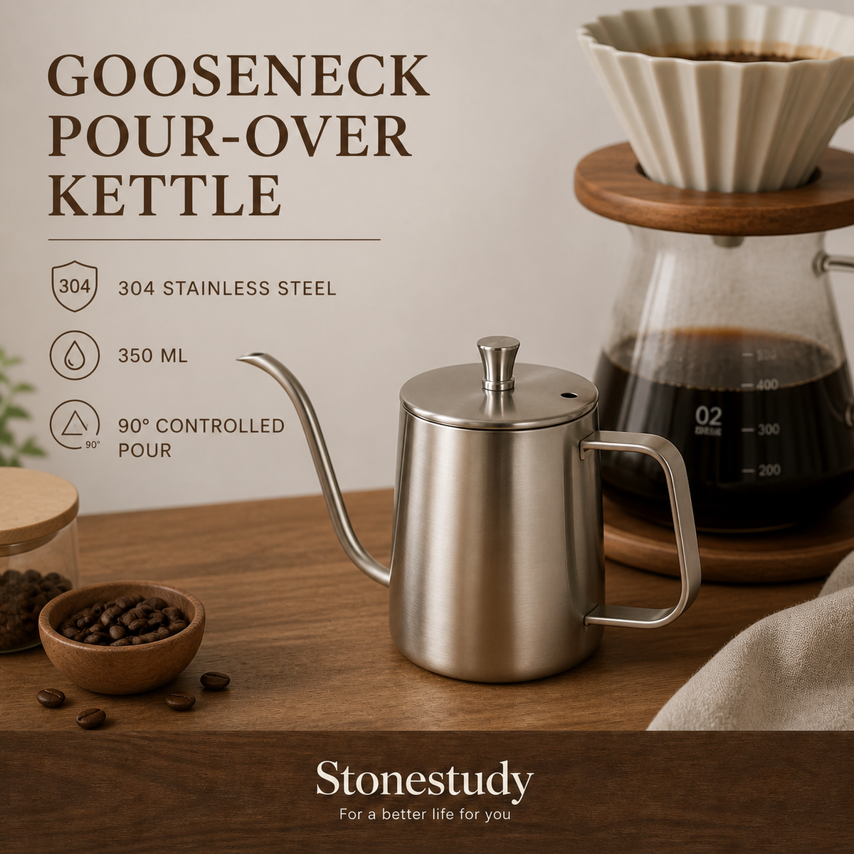 304 stainless gooseneck coffee kettle hero