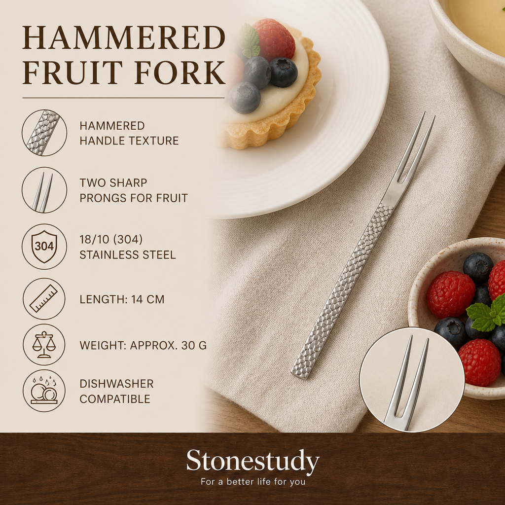 Hammered fruit fork specifications