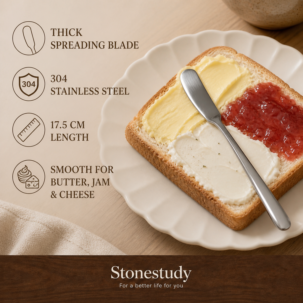304 stainless steel butter and spread knife details