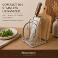 304 stainless steel compact kitchen organizer rack hero
