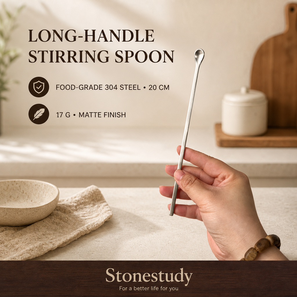 Matte Stainless Steel Stirring Spoon — main product image