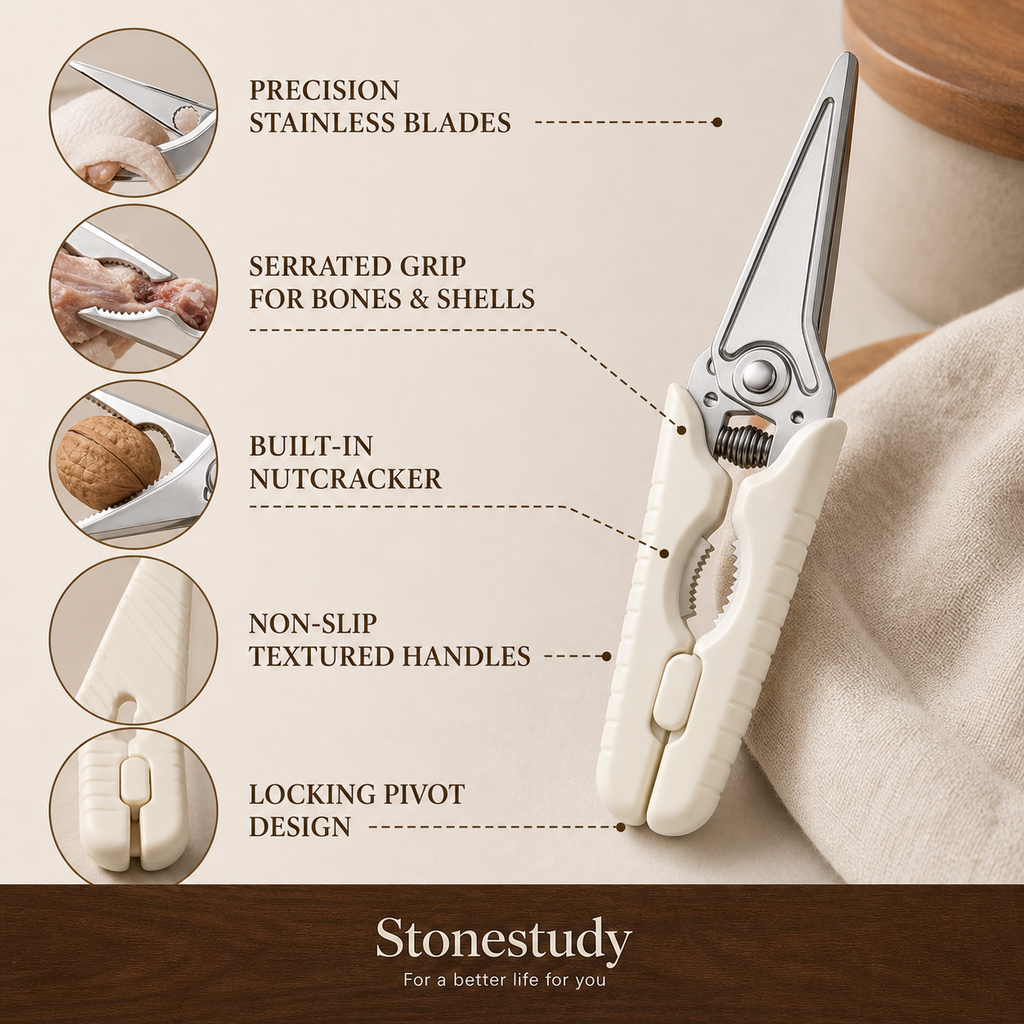 Multi-function kitchen scissors details