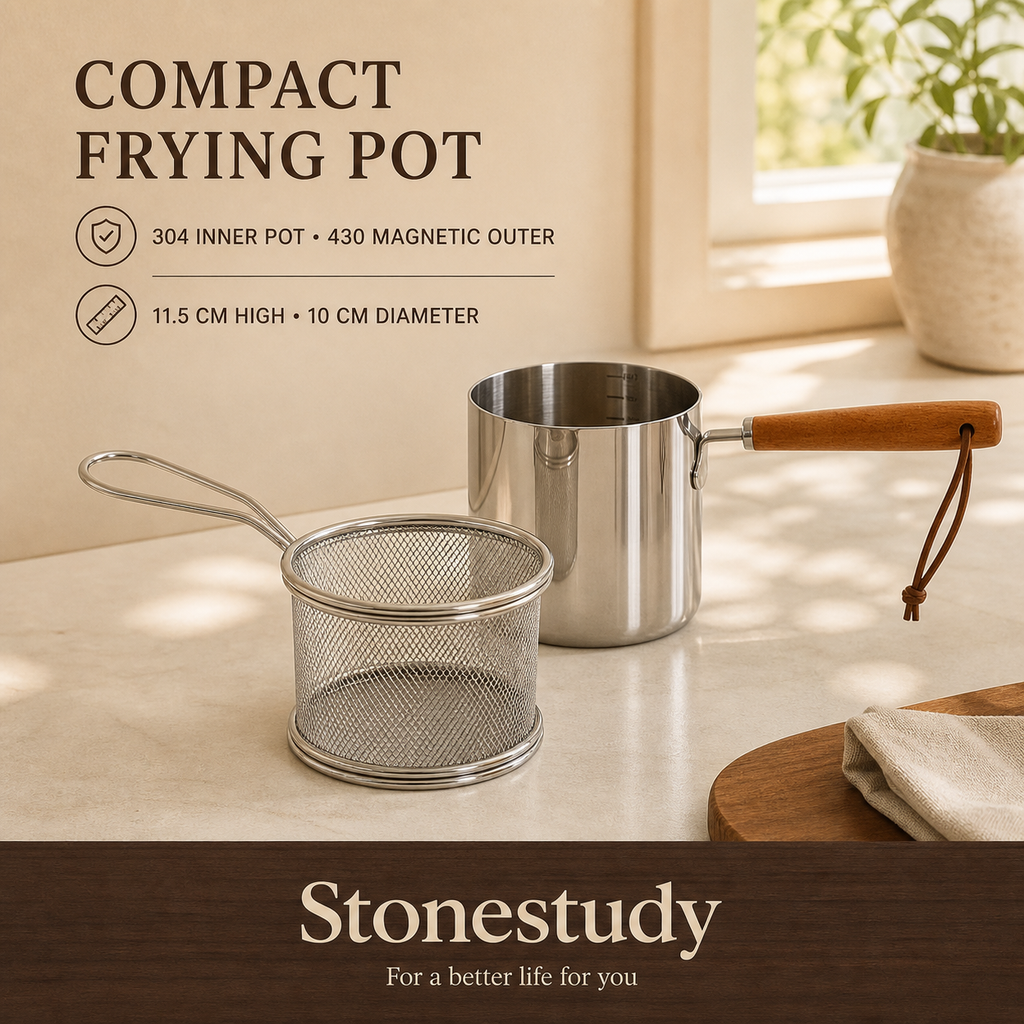 Compact Stainless Steel Frying Pot — main product image