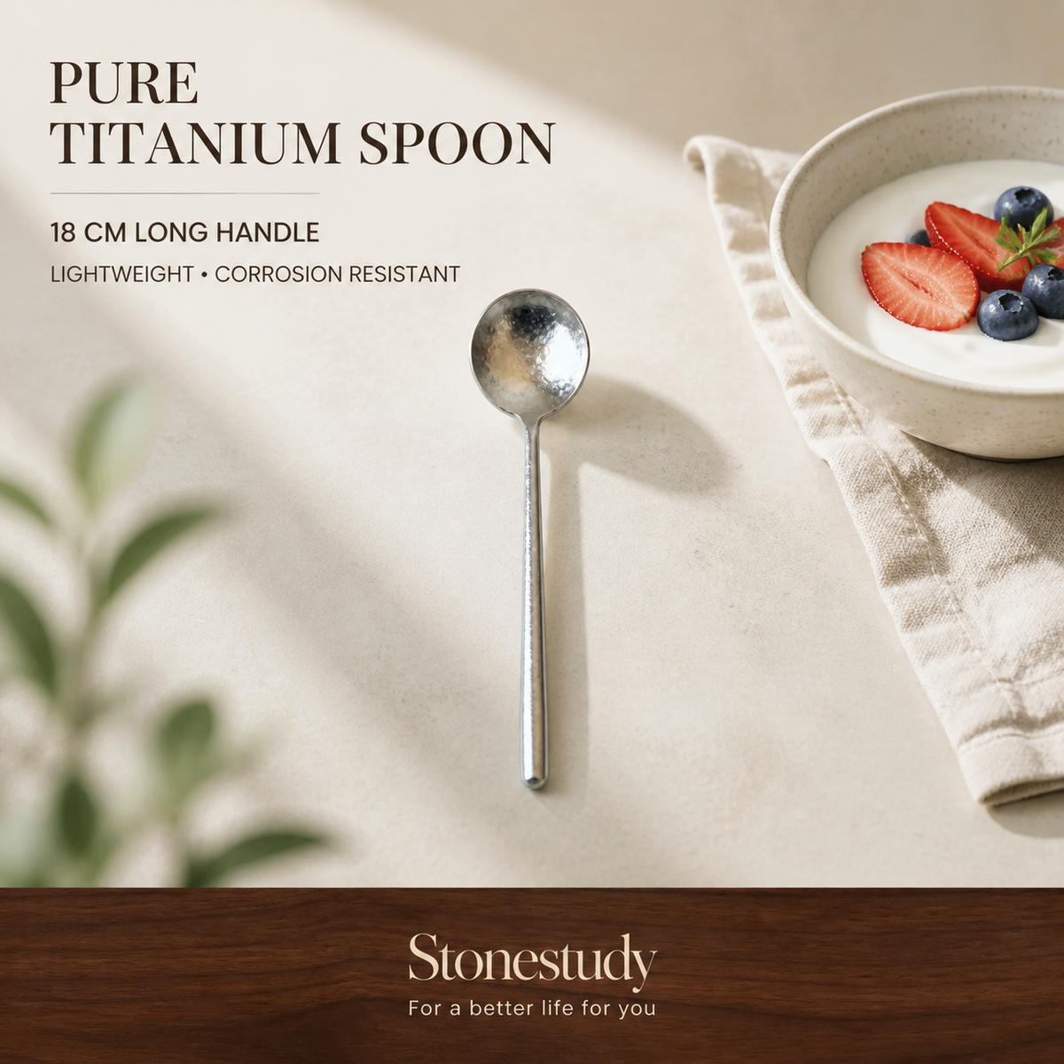 Pure titanium spoon hero