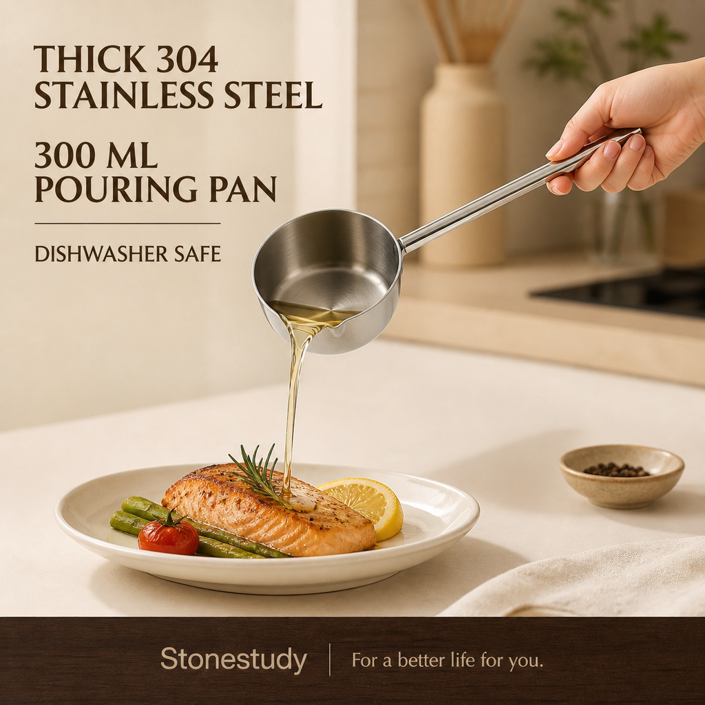 304 stainless steel oil pouring pan hero