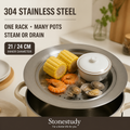 304 stainless steel steaming tray hero