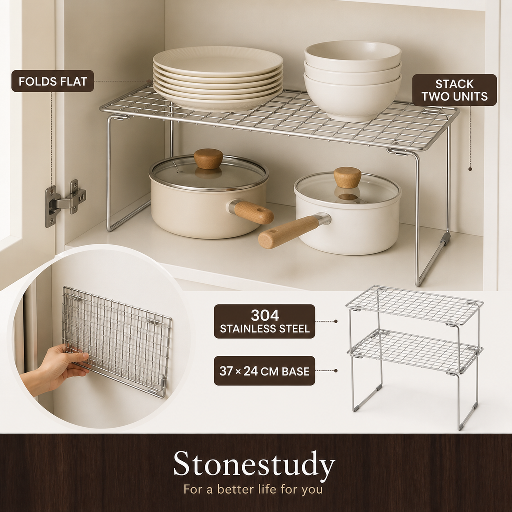 foldable 304 stainless steel kitchen rack detail