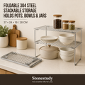 foldable 304 stainless steel kitchen rack hero