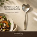 heart-shaped stainless steel serving spoon hero
