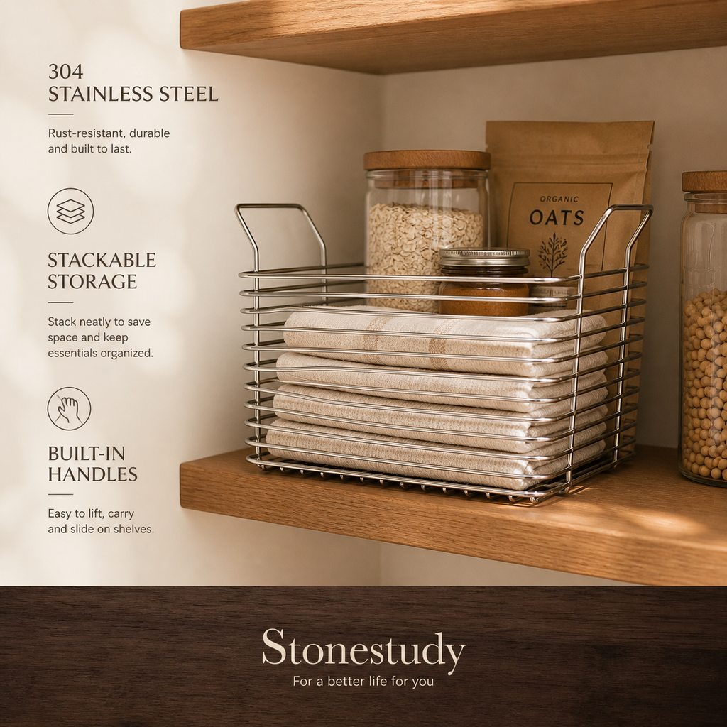304 stainless steel wire storage basket hero