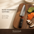hand-hammered 5Cr15 santoku knife hero