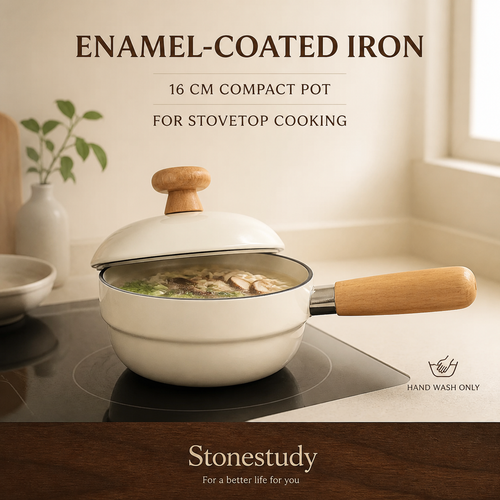 16 cm enamel-coated iron saucepan hero