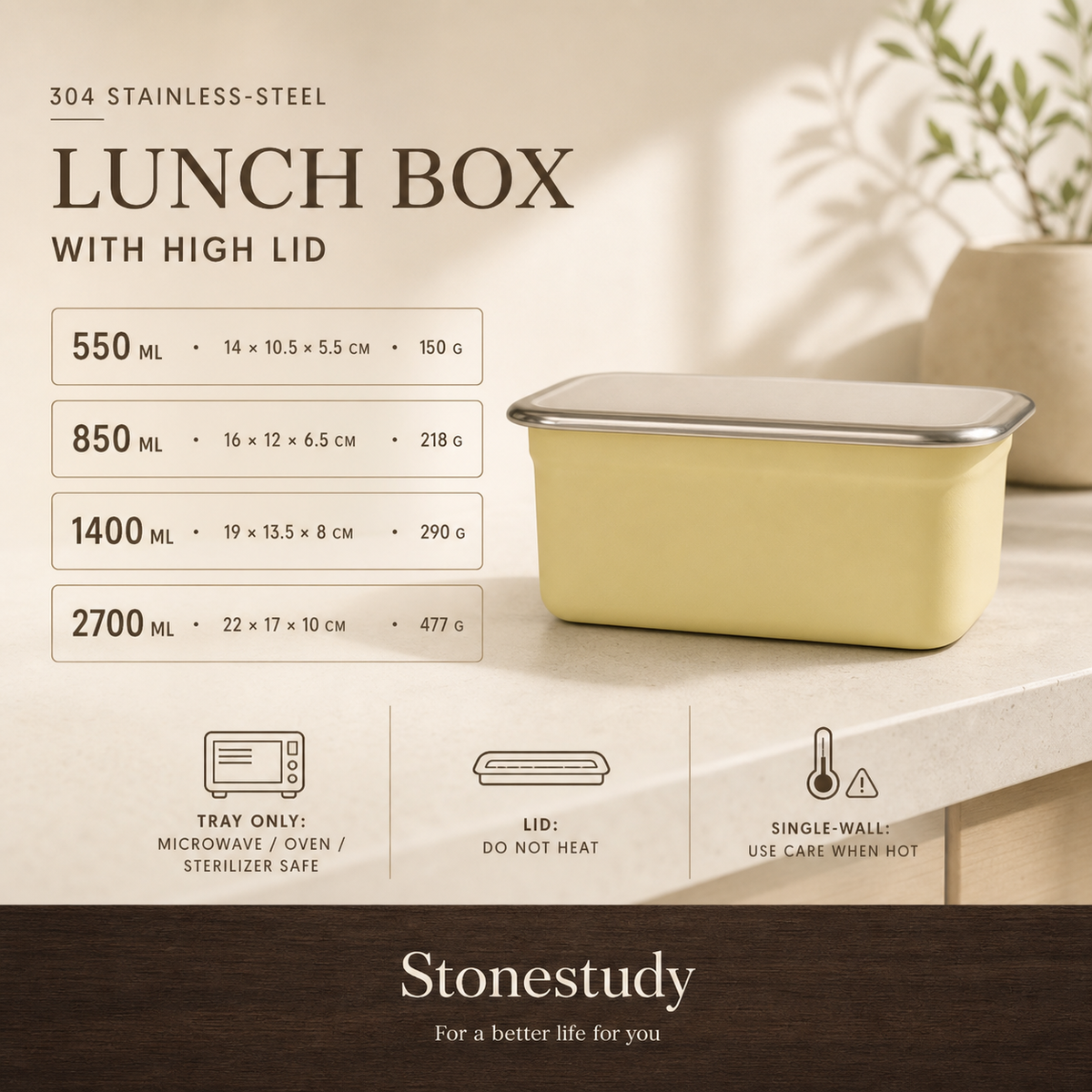 Lunch box capacities and heating safety guidance