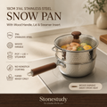 316L stainless steel snow pan with steamer
