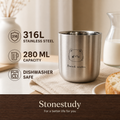 316L stainless steel cat drinking cup