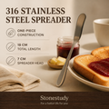 316 stainless steel butter and jam spreader