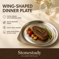 Wing-shaped 304 stainless steel dinner plate