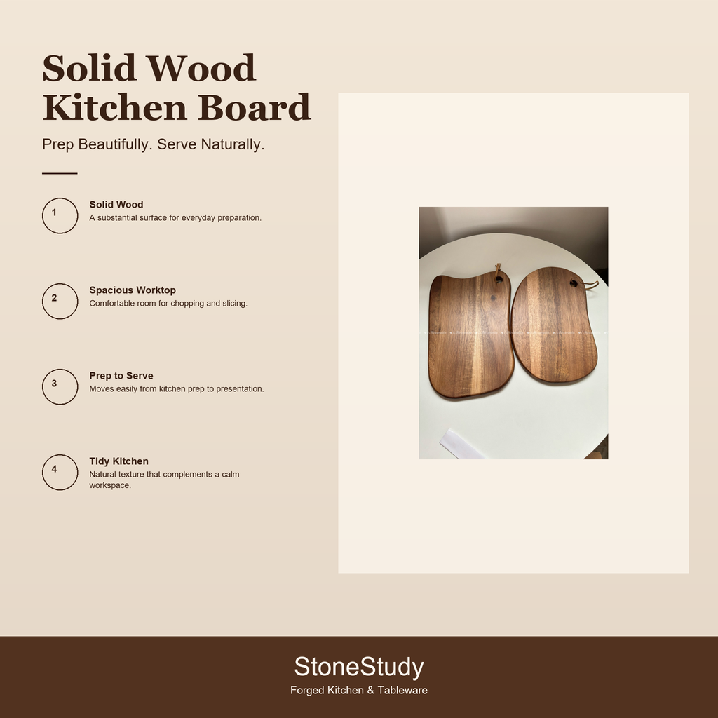 Solid Wood Kitchen Board selling point graphic